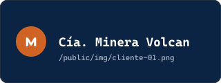 Placeholder logo cliente Cía. Minera Volcan